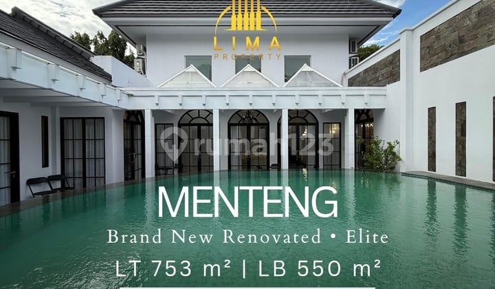 Rumah Mewah Menteng Kawasan Elite . New Renovated . Ideal untuk Hunian atau Expat