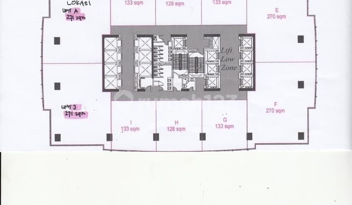For Sale Office Unit 271 M2 Prosperity Office Tower Jenderal Sudirman
