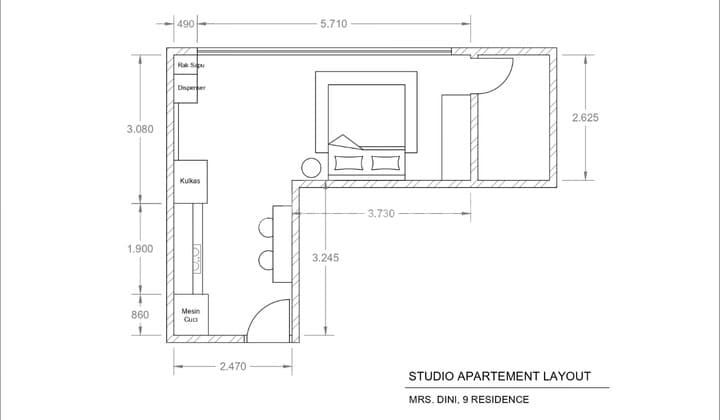 Dijual Studio Nine Residence Apartment Siap Huni Mampang Prapatan
