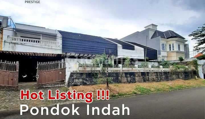 Turun Hargarumah Tua Hitung Tanahdilokasi Elit, Komplek Kencana Pondok Indahluas Tanah 861 M²Lebar 30 Mharga Open 43 M Menjadi 38 M Nettrow Jalan Lebarhadap Selatan.