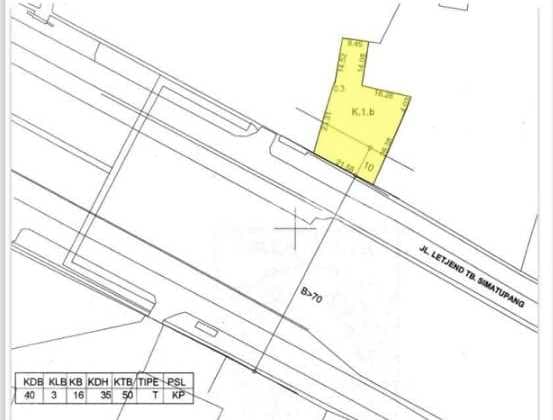 For Sale Tanah Kavling Komersial di Tb Simatupang Jakarta Selatanshgbluas Tanah ± 734M²Kdb 55%Klb 4.7Kb ( Building Hight ) 16 Lantaikdh 20%Ktb 60%Harga 25 M