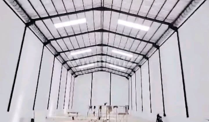 Gudang Gandeng Laksana, Murah, 1860 M2, Brand New, Plong Rapi, Dekat Tol Bandara, Container 40 Ft, Siap Pakai