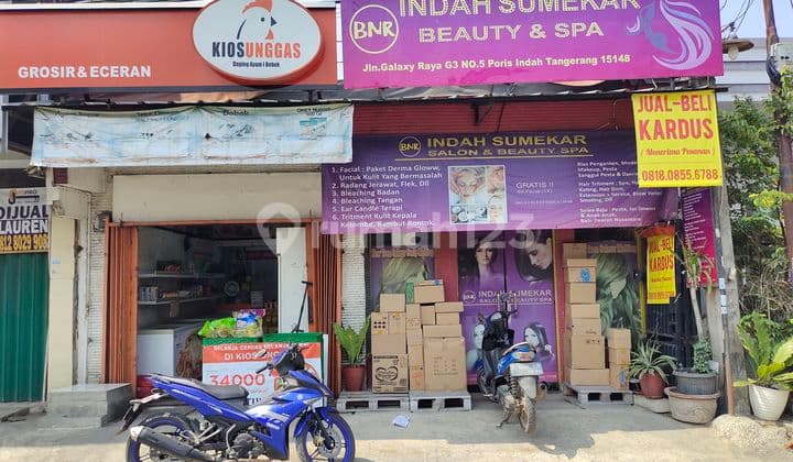 Ruko Poris Indah pinggir Jl.Galaxy Raya arah Sipon. Ramai Strategis untuk Usaha. Bisa dibangun 2 Ruko