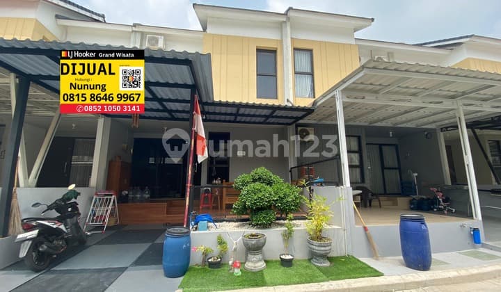 Dijual Rumah Cluster Deltamas 2 Lantai Siap Huni Dan Terawat 3 Kamar Tidur, Bisa Kpr Akses Langsung Tol, Fasilitas Mall Aeon Deltamas Cikarang Bekasi