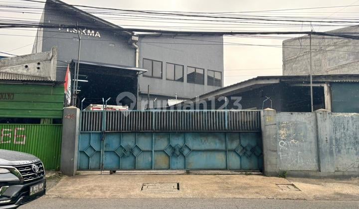 For Sale Warehouse Workshop, Mustikasari Main Road, 2 Floors, Area 500m2, Fits 40-Foot Container, Eligible for Mortgage, 3km Direct Access to East Bekasi Toll Road, Bekasi City