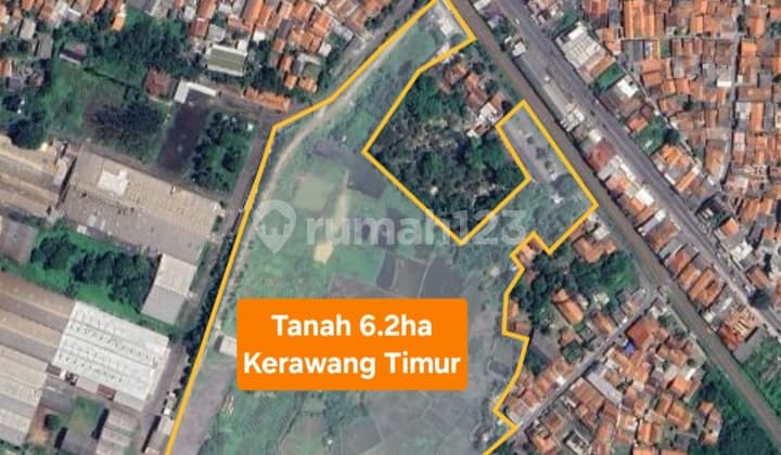 Tanah 6.2ha Karawang Timur Jl Raya Pantura Warungbambu