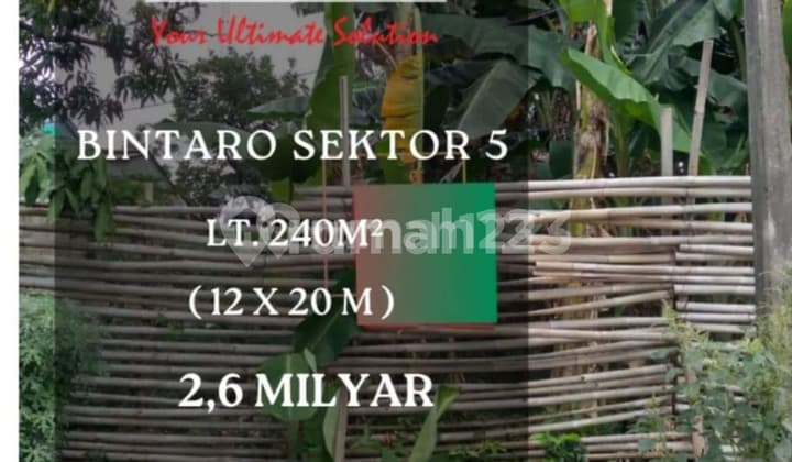 Dijual Kavling, Turun Harga Akhir Tahun, Bintaro Sektor 5, Seberang Kampus Stan