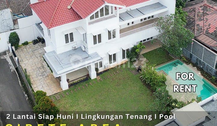 Rumah Modern Tropical Ada Pool, Taman Luas, Ada Garasi Carport
