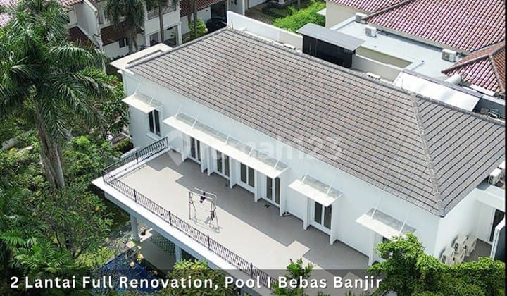 Rumah 2 Lantai Modern Minimalis Ada Pool, Taman Luas Prime Area
