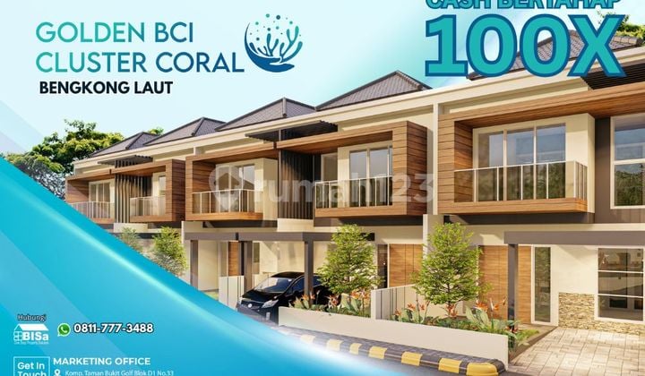 Cash Bertahap 100x - Rumah 2 Lt Cluster Coral di Bengkong Laut