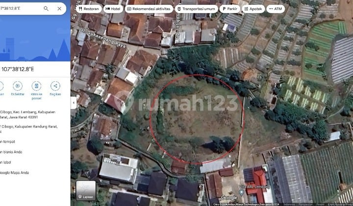 Dijual Tanah Lembang di Area Komersial De Ranch,Floating Market