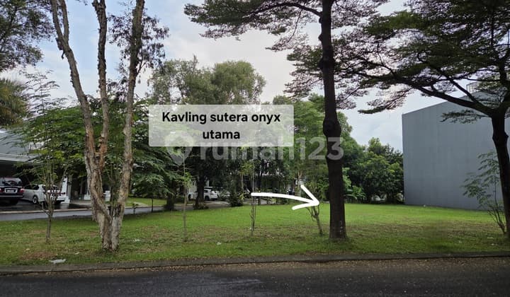Dijual Cepat Kavling Hoek Rasa Badan di Jl Utama Sutera Onyx Alam Sutera
