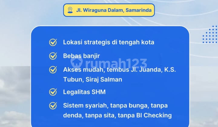 Tanah Kavling Tengah Kota Samarinda View Kota Samarinda