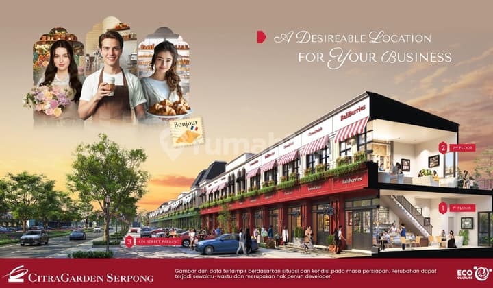 Ruko Terbaru Citra Garden Serpong Lokasi Jalan Utama
