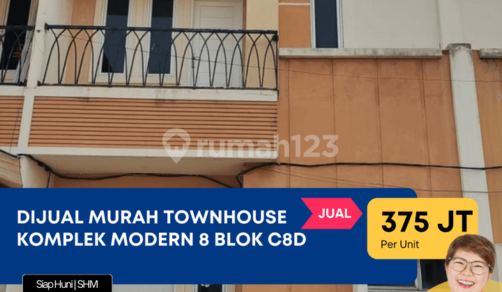 Dijual Murah Rumah Townhouse Komplek Modern 8