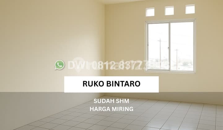 Ruko 2 Lantai Strategis di Jurangmangu Tangsel - Harga Super Miring (Owner Bu) - SHM