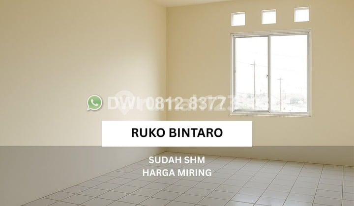 Ruko 2 Lantai Strategis di Jurangmangu Tangsel - Harga Super Miring (Owner Bu) - SHM