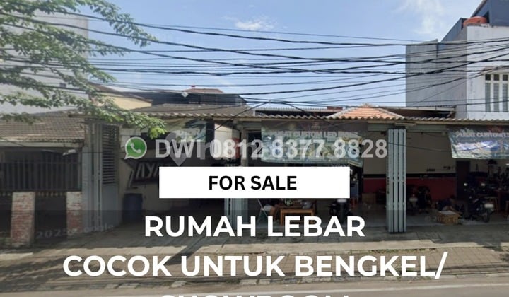 Hitung Tanah! Rumah Usaha Lebar 14M - Cocok Showroom/Bengkel/Kantor Ekspedisi/Klinik/Apotik