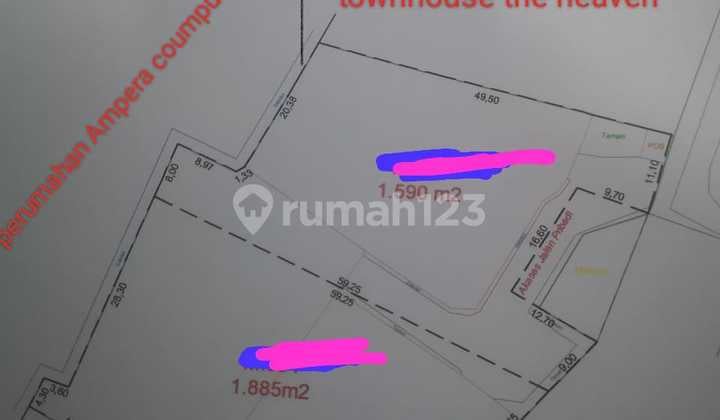 For Sale: Premium Land + Bonus 3 Luxury Houses & Swimming Pool in Ampera Raya, South Jakarta