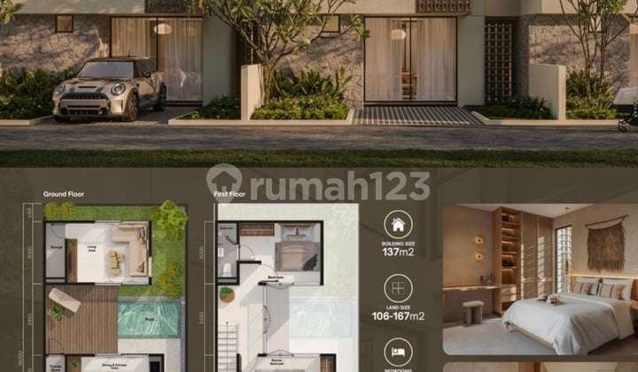 Rumah Gaya Vila di Bali Yg Sangat Nyaman bisa Disewakan