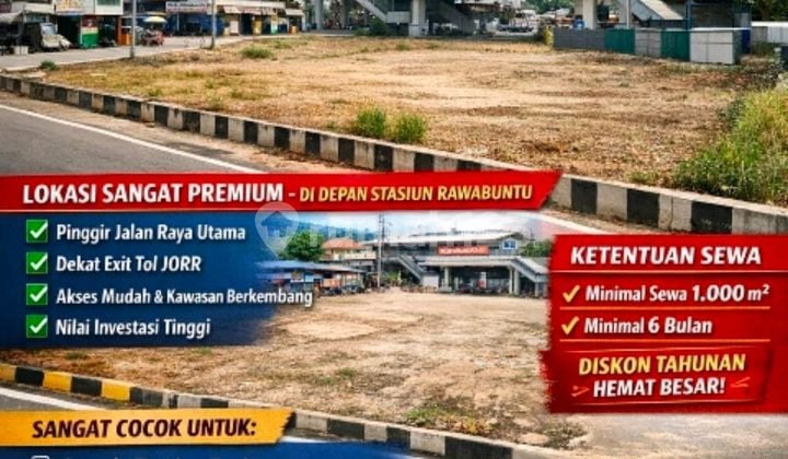 Disewakan Kavling Per 1000M Strategis Rawa Buntu