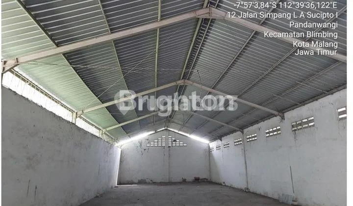 TURUN HARGA !!! GUDANG DALAM KOTA DI LA SUCIPTO, PANDANWANGI, KEC BLIMBING, MALANG
