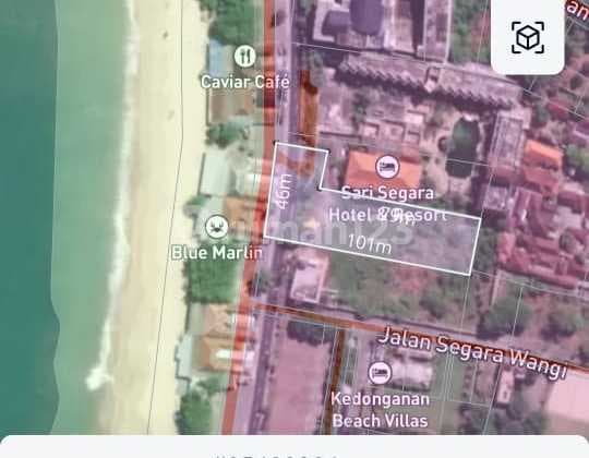 For Sale or Leasehold Land: Location Kedonganan Jimbaran Bali Beachfront and Sunset View