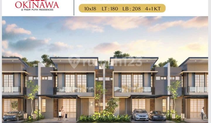 Rumah Okinawa Ukuran 10x18 2 Lantai Private Pool View Danau Pasir Putih pik 2 bisa kpr