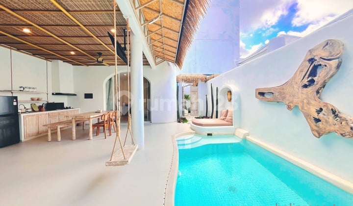 Santorini Style Tropical Villa in Jimbaran Bali, 2BR Private Pool SHM