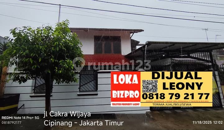 Jual Cepat Rumah Cipinang Cakrawijaya Jakarta Timur