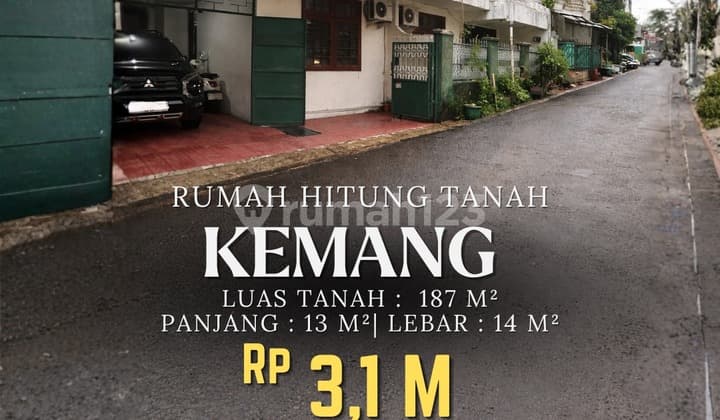 Di Jual Rumah Hitung Tanah 187M² di Kemang Jarang Ada Harga Nego
