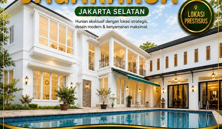 For Sale: Large Luxury House in Jagakarsa, Semi-Furnished with Swimming Pool