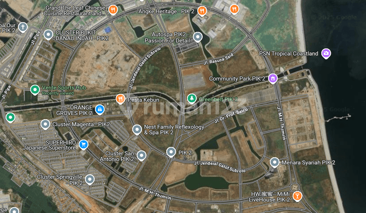 boleh sewa panjang luas 2Ha siap pakai di PIK 2