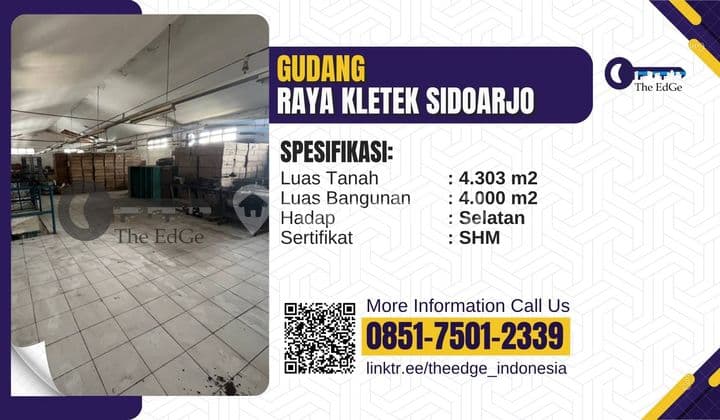 Gudang Industri Sidoarjo Dekat Taman - SHM 4.000M² Siap Pakai