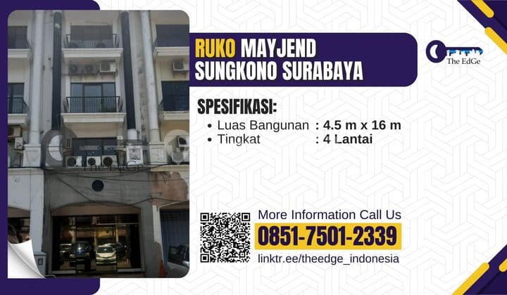 Sewa Ruko 4 Lantai Mayjend Sungkono Rich Palace Surabaya The Edge