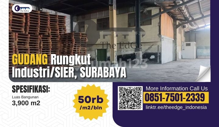 Warehouse for Rent in Sier Rungkut Industrial Area, Surabaya, Area 4000 M2 The Edge