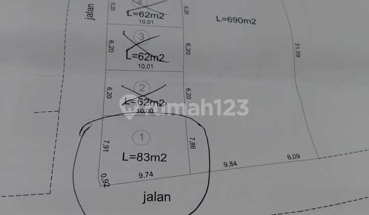 Dijual Tanah Kavling Posisi Hook bisa Request Bangun Rumah