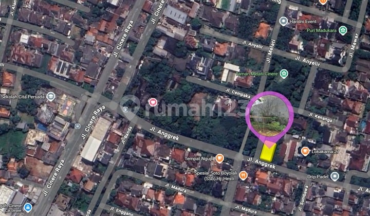 Tanah 1.080 M2 di Cinere, Depok, Jawa Barat