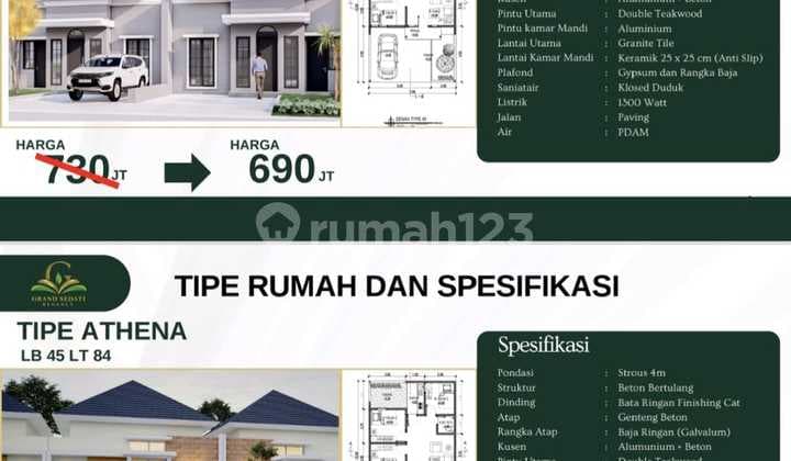 Grand Sedati Regency , Rumah Baru 1lt & 2lt Di Sedati Sidoarjo Dekat Bandara Juanda