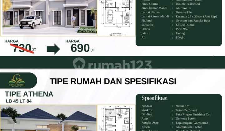 Grand Sedati Regency , Rumah Baru 1lt & 2lt Di Sedati Sidoarjo Dekat Bandara Juanda