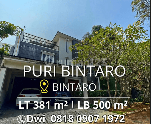 Rumah Bagus di Puri Bintaro, Tangerang Selatan SHM, di Bawah Harga Pasar!