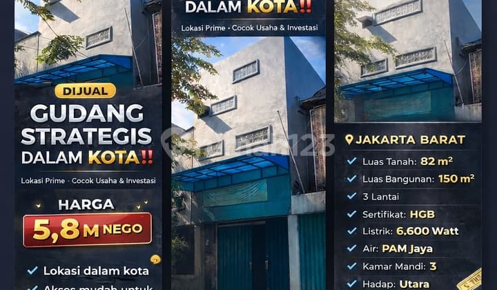 For Sale 3-Story Warehouse Shop with Lift in Jelambar