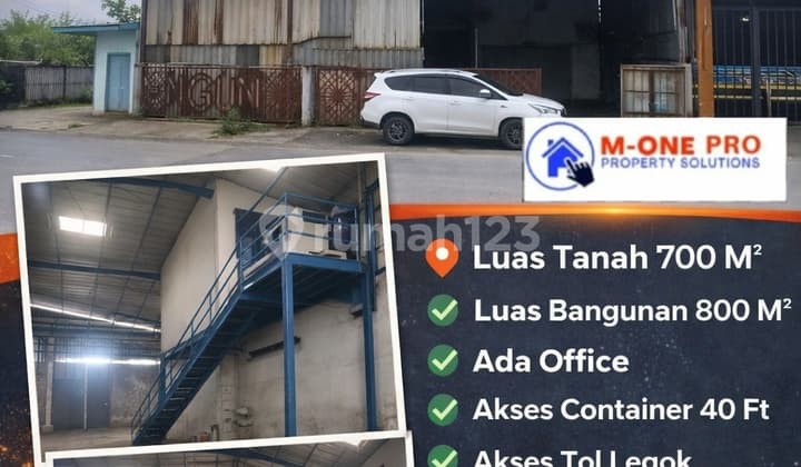 Disewakan Gudang 800 Mtr Ada Office di Legok