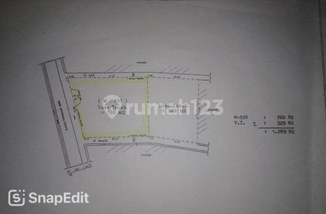 Dijual Tanah di Pangkalan Asem Cempaka Putih Jak Pus(Obbie)