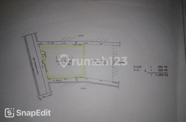 Dijual Tanah di Pangkalan Asem Cempaka Putih Jak Pus(Obbie)