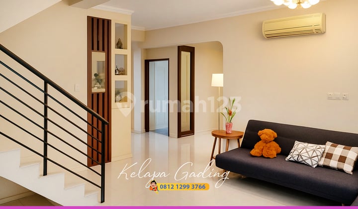 Diskon! Rumah Full Renov Cantik Janur Kelapa Gading 3 Lantai