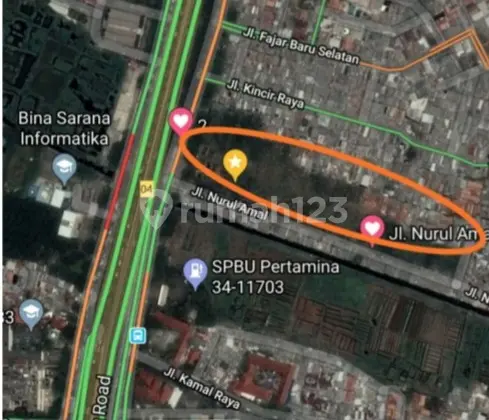 For Sale Commercial Land 24 Floors 16,600 m2 Outer Ring Road East Cengkareng West Jakarta Near Soekarno-Hatta Airport