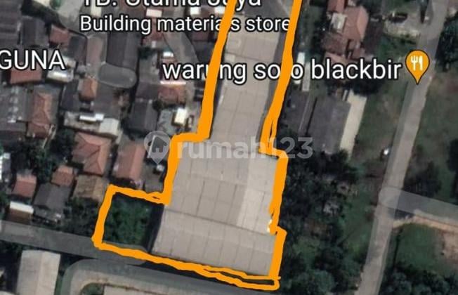 Dijual Gudang Terbuka Cor Beton K400 Luas 4700 M2 Gunung Putri Bogor Kantor Ready SHM Can
