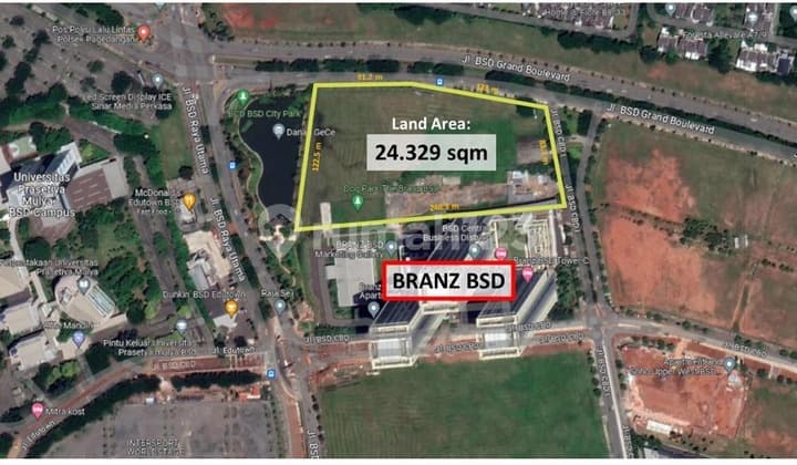 Kavling komersial dan residensial di BSD City Lokasi Strategis