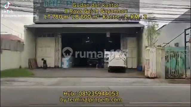 Office and Warehouse for Sale/ Rent Cheap SHM Property Rights on Jl Raya Gajah Gayamsari East Semarang